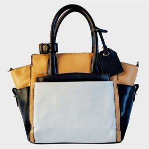 Reed Krakoff Bag Atlantique Tri Color Block Satchel HANDBAG TOTE WOMAN'S WOMEN'S